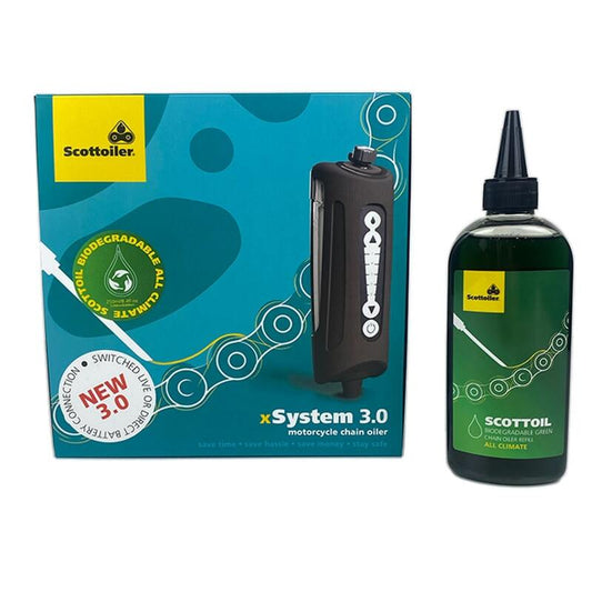 SCOTTOILER Xsystem 3.0 Lubrication System + 250 ml All Climate Biodegradable Lubricant