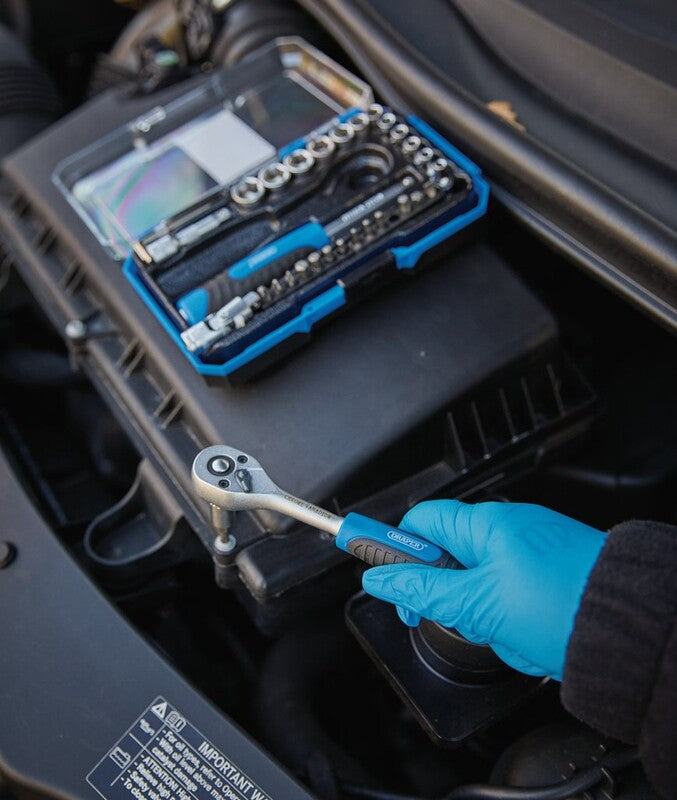 DRAPER 1/4'' set met 35 dopsleutels