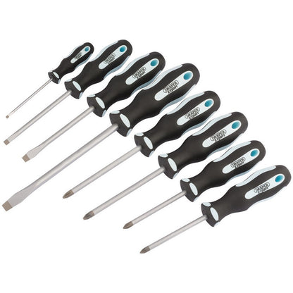 DRAPER Expert Heavy Duty Soft Grip Screwdriver Set - Pack of 8