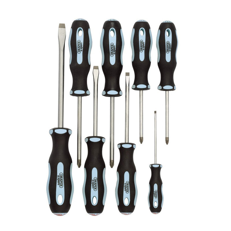 DRAPER Expert Heavy Duty Soft Grip Screwdriver Set - Pack of 8