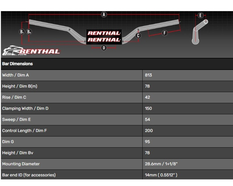 RENTHAL Stuur Street