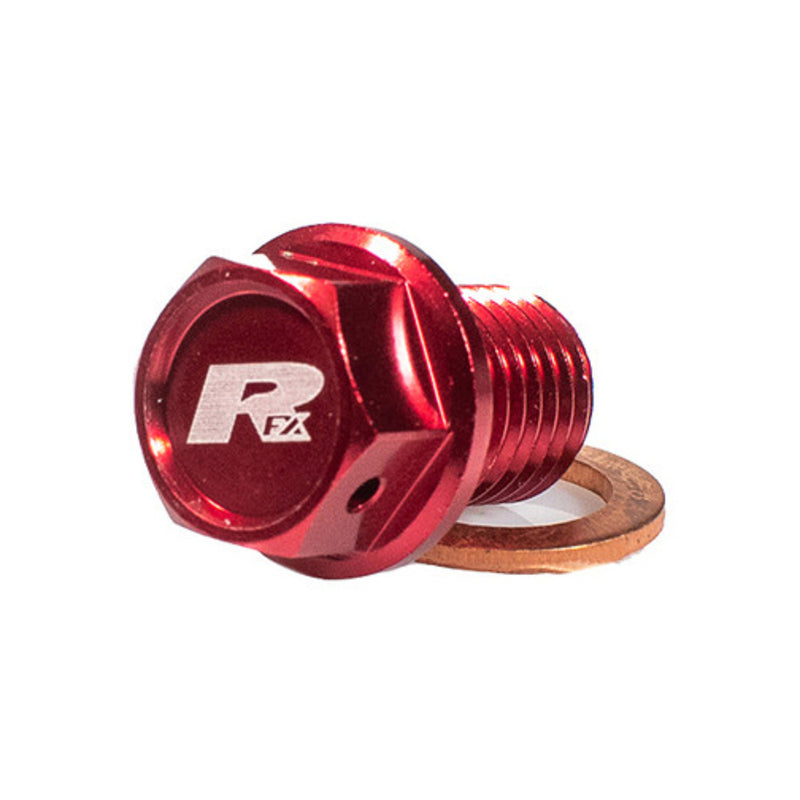 RFX Olie aftapplug magnetisch [M12x12 mm x 1,50] - Rood