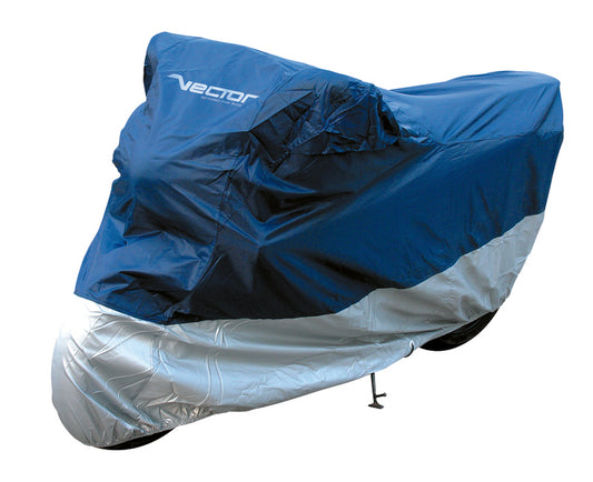 VECTOR Indoor/Outdoor Protective Cover for Motorcycle/Scooter - Blue/Silver - S