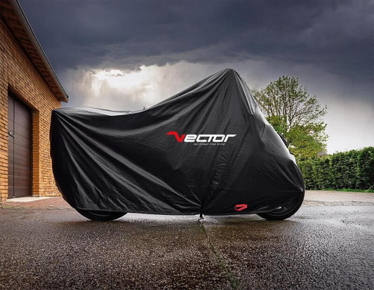 VECTOR Black Cotton Outdoor Protective Cover - Moto/Scooter - Black - S