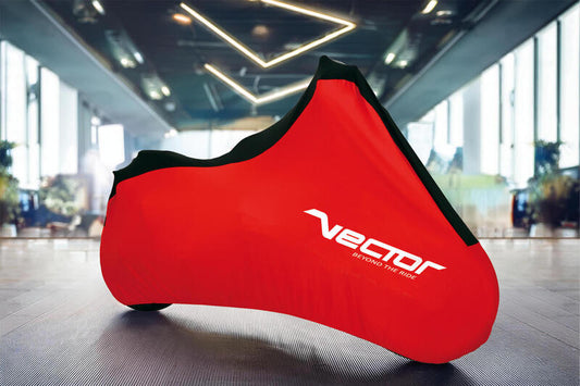 VECTOR Strech Indoor Protective Cover for Motorcycle/Scooter - Red - S