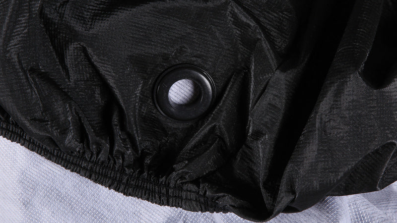 VECTOR Heavy Duty Outdoor Protective Cover for Motorcycle/Scooter with Top Case and Windscreen - Black - M