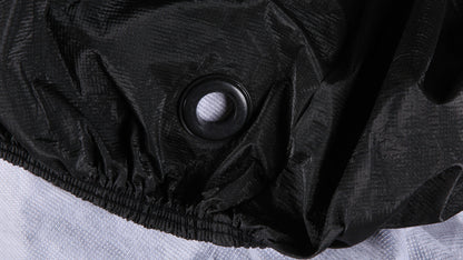 VECTOR Heavy Duty Outdoor Protective Cover for Motorcycle/Scooter with Top Case and Windscreen - Black - M