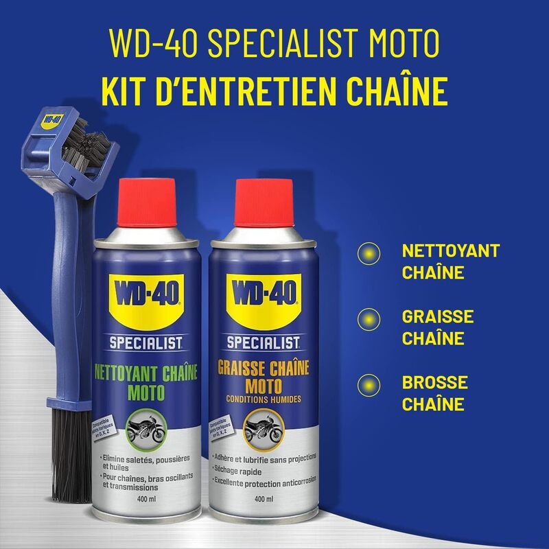 WD-40 Specialist Kettingonderhoudsset - Spray 400 ml - 2 stuks