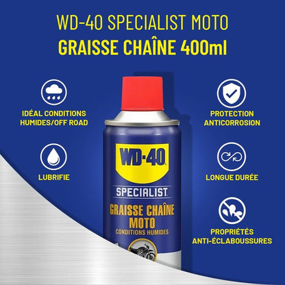 WD-40 Specialist Kettingonderhoudsset - Spray 400 ml - 2 stuks