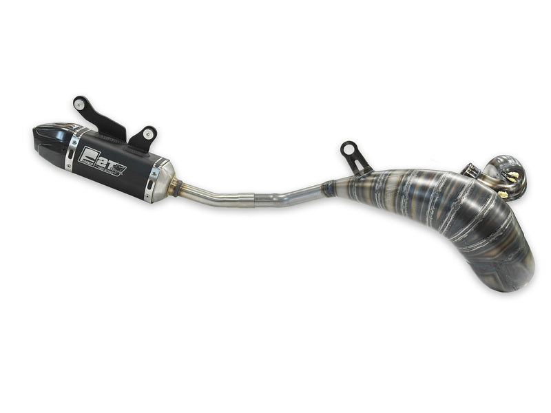 FRESCO Factory Volledig uitlaatsysteem - Carby einddemper zwart aluminium