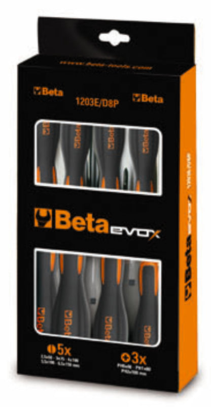 BETA TOOLS Set van Phillips schroevendraaiers - 8 stuks