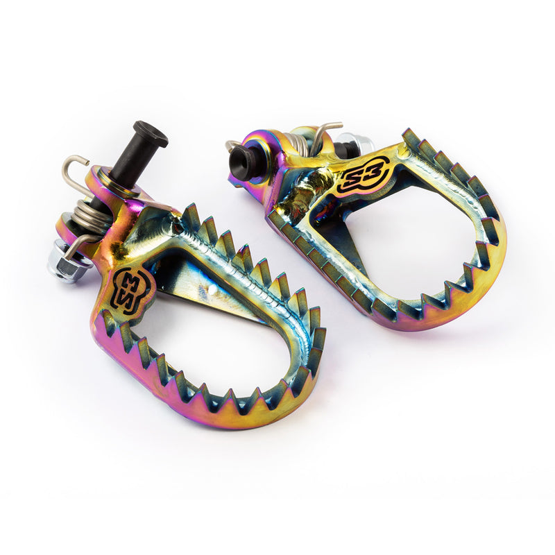 S3 Titanium Rainbow Foot Pegs