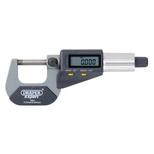DRAPER Expert Digital External Micrometer - 0-25mm