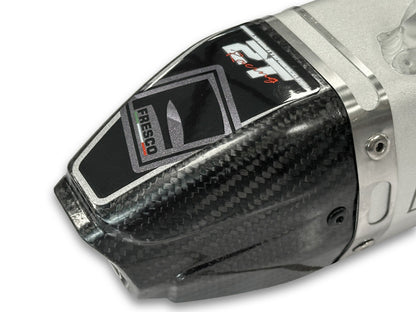 FRESCO Carby Einddemper wit aluminium/carbon eindkap