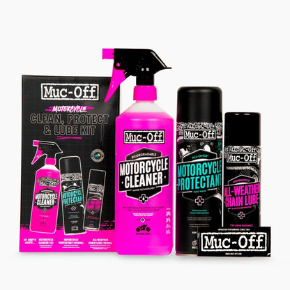 MUC-OFF Clean, Protect & Lube Motorfiets onderhoudsset