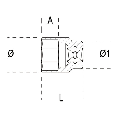 BETA Socket 3/4 Ø60MM