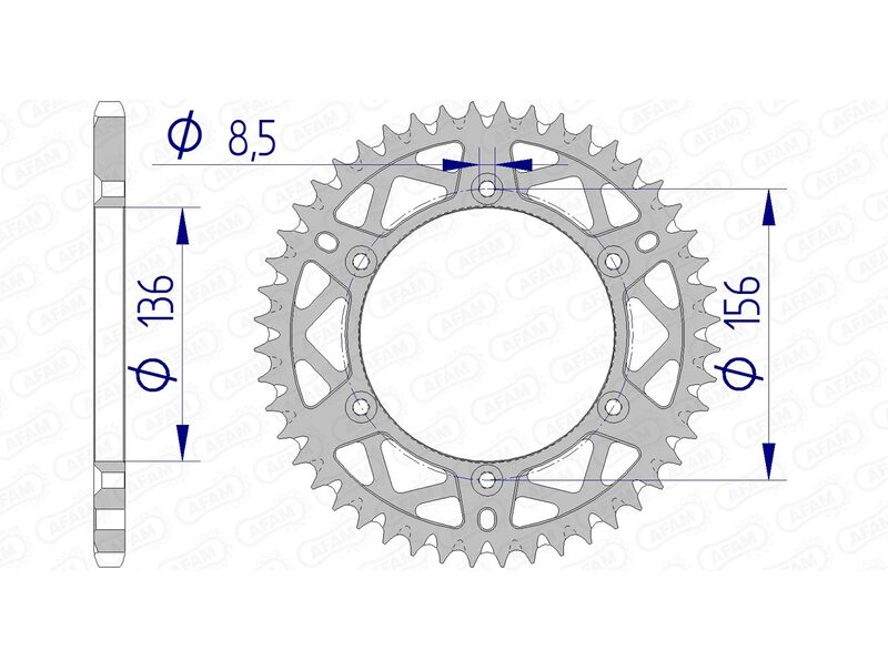 AFAM Aluminium Standard Rear Sprocket - 520