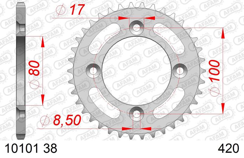 AFAM Aluminium Standard Rear Sprocket - 420