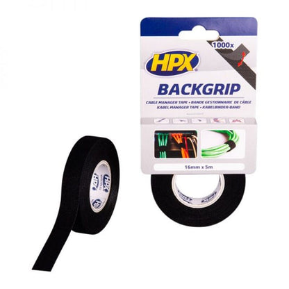 HPX Backgrip Cable Organizer Tape - 16mm X 5m