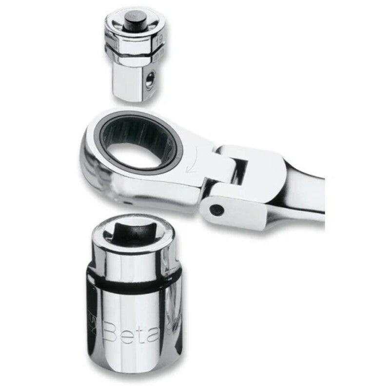 BETA 123/K4 Set adapters voor ringratelsleutels: 1 bit adapter 3 dopsleutelhouders