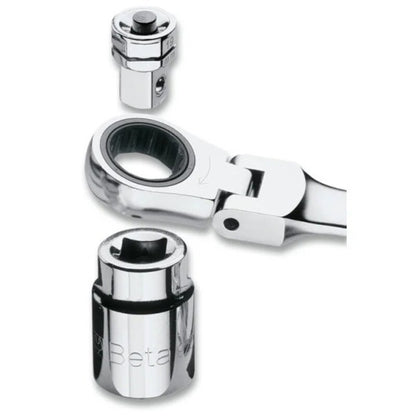 BETA 123/K4 Set adapters voor ringratelsleutels: 1 bit adapter 3 dopsleutelhouders