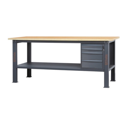BETA Werkbank C58BC-W2,1 met houten werkblad en 4 laden – 2.1 m