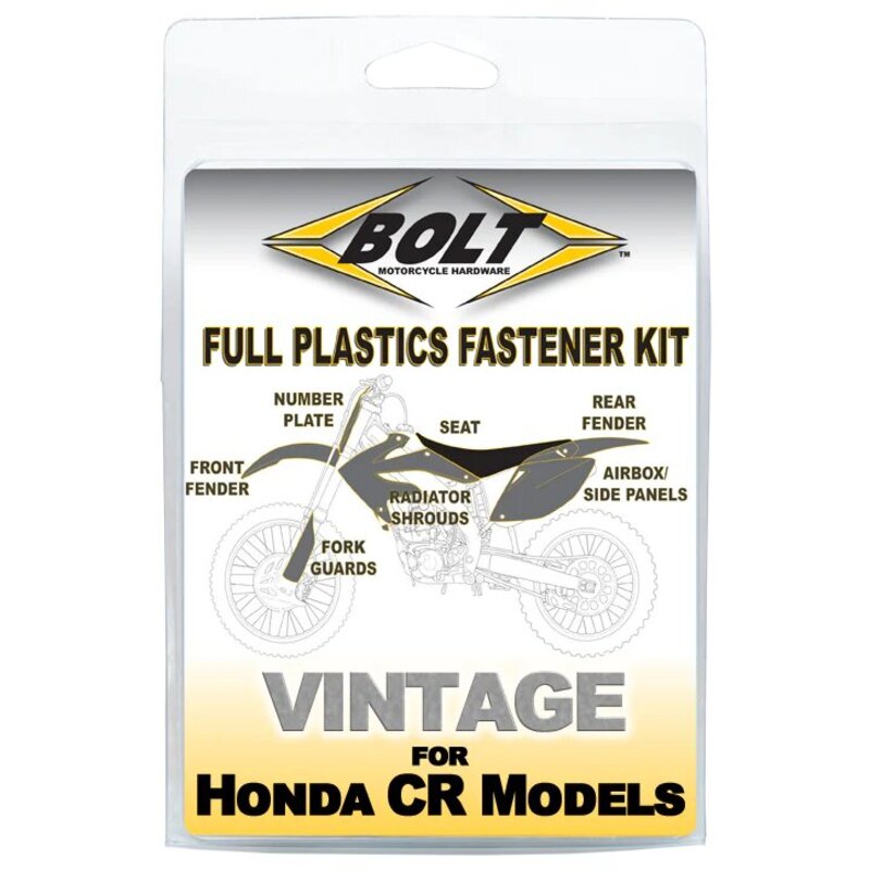 BOLT Bodywork Fastener Kit for Honda CR 500