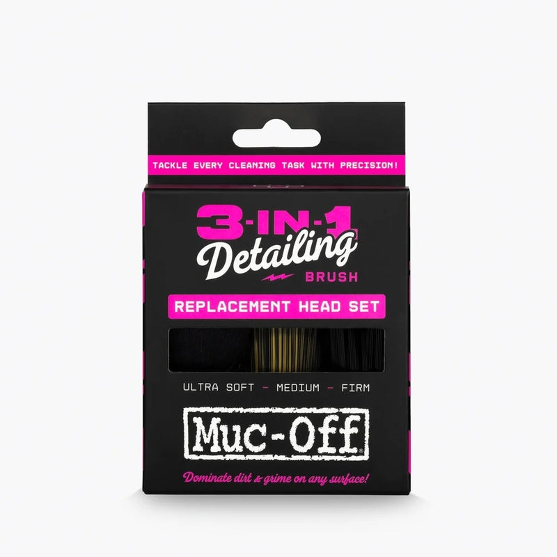MUC-OFF 3 in 1 Detailing Brush Replacement Head Set