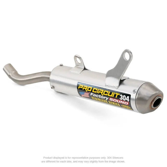 PRO CIRCUIT 304 Muffler Brushed Aluminum/Stainless Steel End Cap - Kawasaki KX327