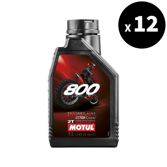 MOTUL 800 Factory Line Off-Road Racing 2T Motor Oil - 1L x12