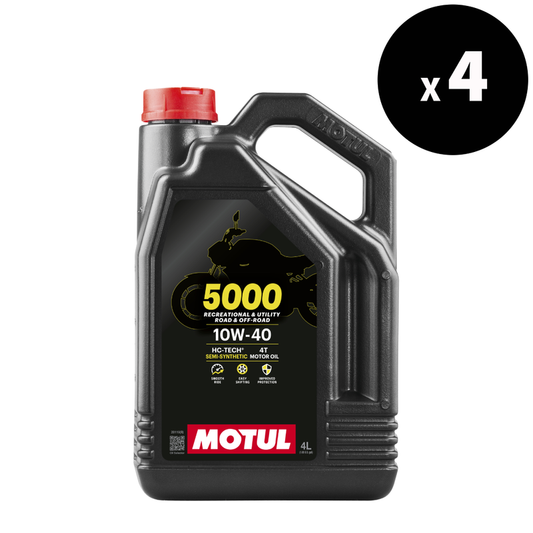 MOTUL 5000 4T Motor Oil - 10W40 4L x4 