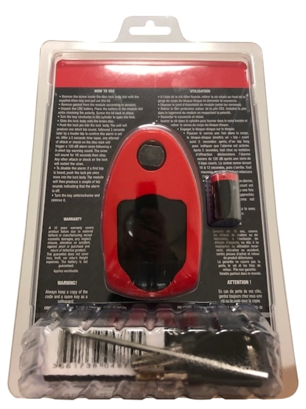 VECTOR The Max Alarm Disc Lock (120dB) - Ø14mm - SRA Certified - 10 pcs