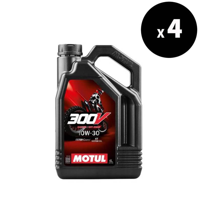 MOTUL 300V Factory Line Off Road Racing 4T Motorolie - 10W30 4 L x4