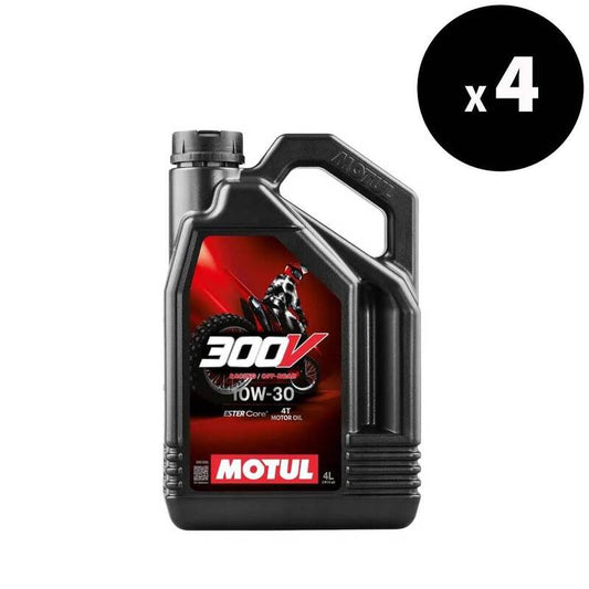MOTUL 300V Factory Line Off Road Racing 4T Motorolie - 10W30 4 L x4