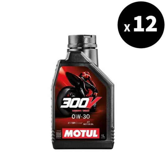 MOTUL 300V Factory Line Road Racing 4T Motorolie - 0W30 1 L - 12 stuks