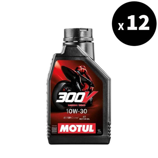 MOTUL 300V Factory Line Road Racing 4T Motorolie - 10W30 1 L x12