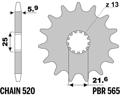 EK/PBR Chain Kit 520SROZ2 13/48-114 - Standard Rear Sprocket