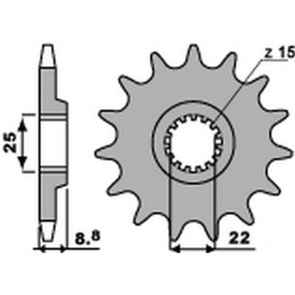 EK/PBR Chain kit 520 SRX2 - 13/50-116 - Alu Standard Rear Sprocket