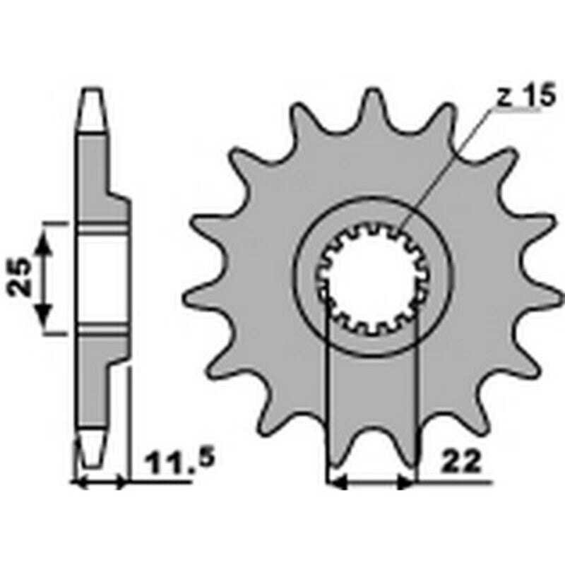 EK/PBR Chain kit 520 SRX2 - 16/42-110 - Steel Standard Rear Sprocket