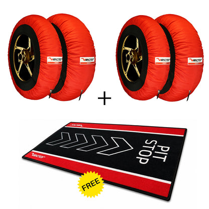 VECTOR Smart 120/190 2-set Bandenwarmers + gratis Pit Stop paddock mat root