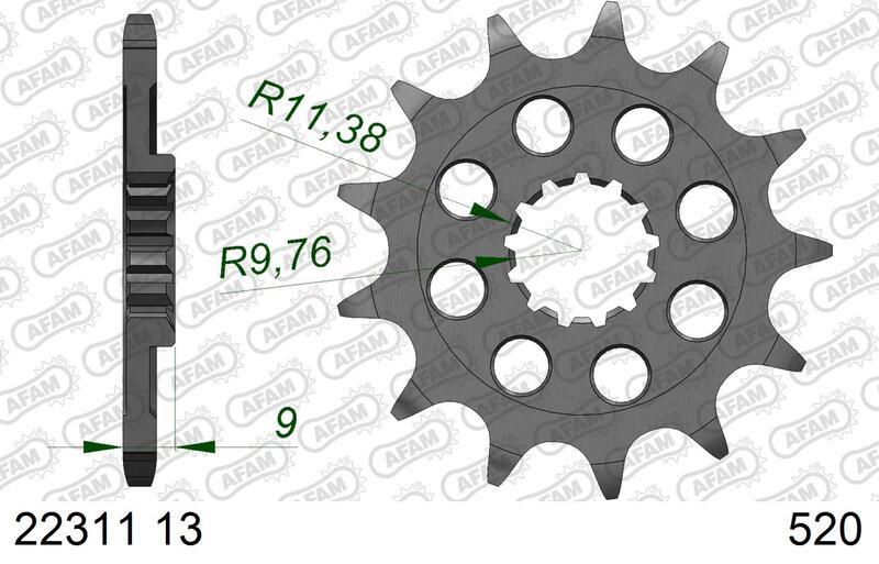 AFAM Kettingkit 520MX6 13/51-114 - standaard achtertandwiel