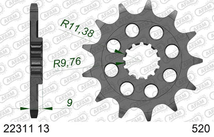 AFAM Kettingkit 520MX6 13/51-114 - standaard achtertandwiel