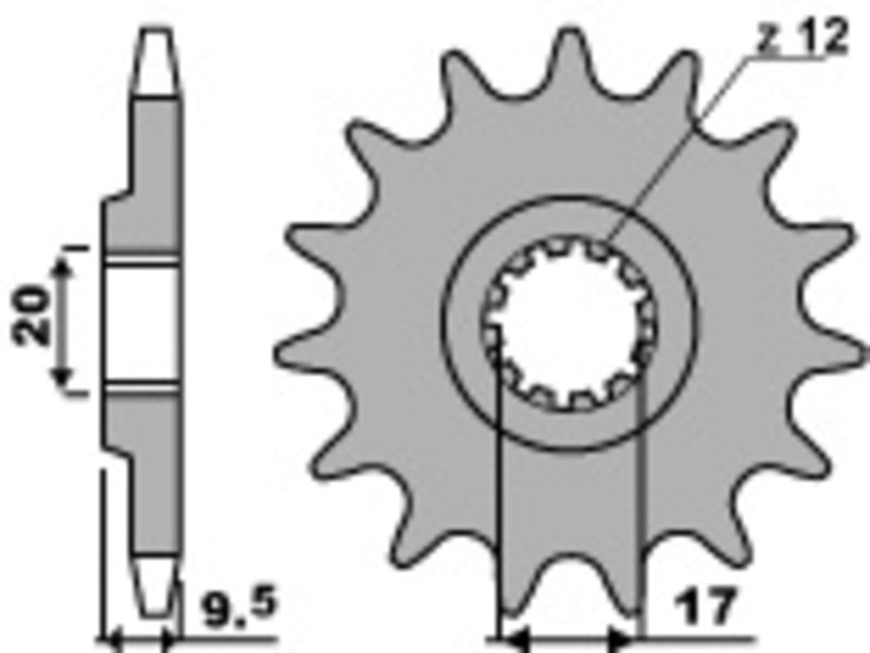 EK/PBR Chain Kit 420SH 14/48-112 - Standard Rear Sprocket