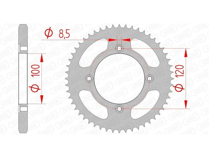 AFAM Chain Kit 428MXG 14/63-140 - Standard Rear Sprocket