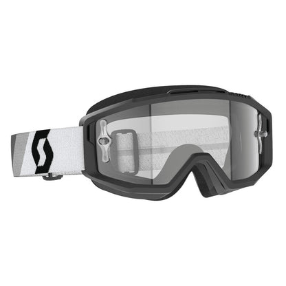 SCOTT Split OTG Crossbril - Premium Black/Wit, Works Heldere Lens
