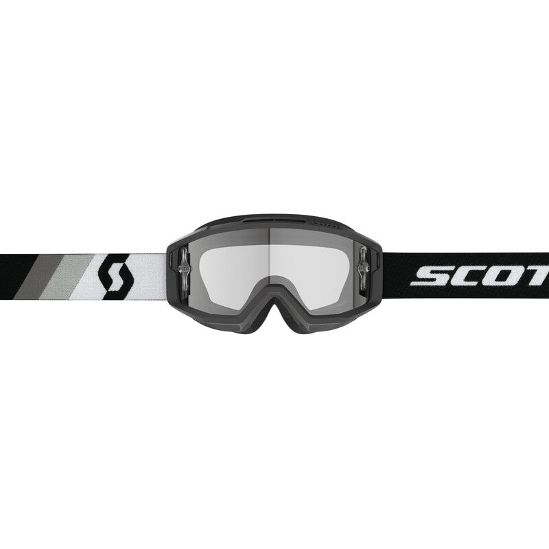 SCOTT Split OTG Crossbril - Premium Black/Wit, Works Heldere Lens
