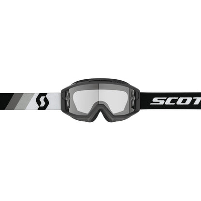 SCOTT Split OTG Crossbril - Premium Black/Wit, Works Heldere Lens