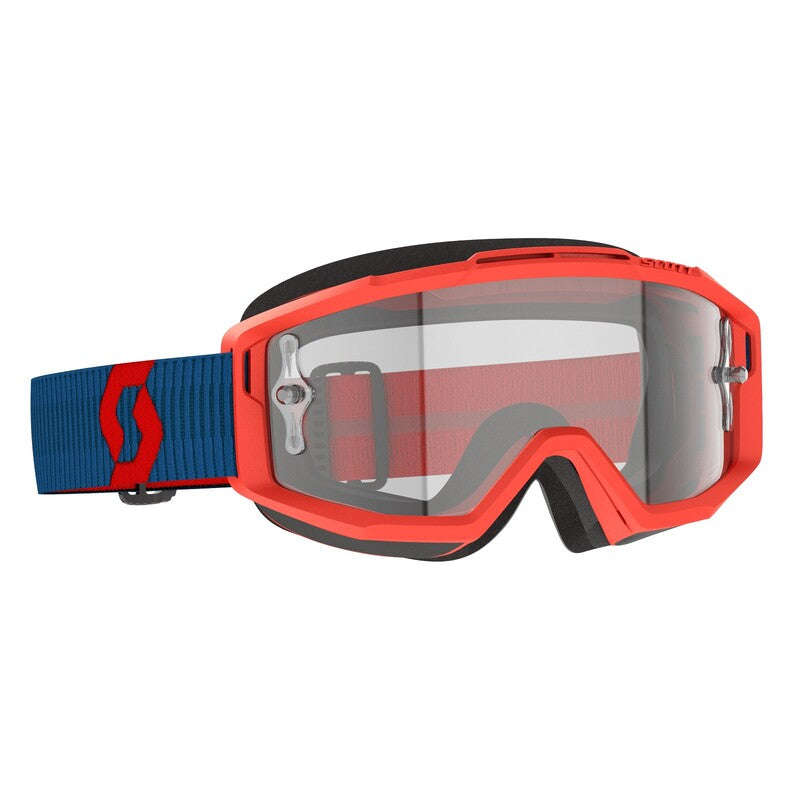 SCOTT Split OTG Crossbril - Premium Black/Wit, Works Heldere Lens