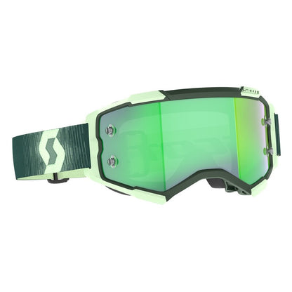 SCOTT Fury Crossbril - Donkerblauw/Neon rood, Orange Chrome Works Lens