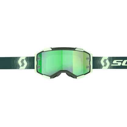 SCOTT Fury Crossbril - Donkerblauw/Neon rood, Orange Chrome Works Lens